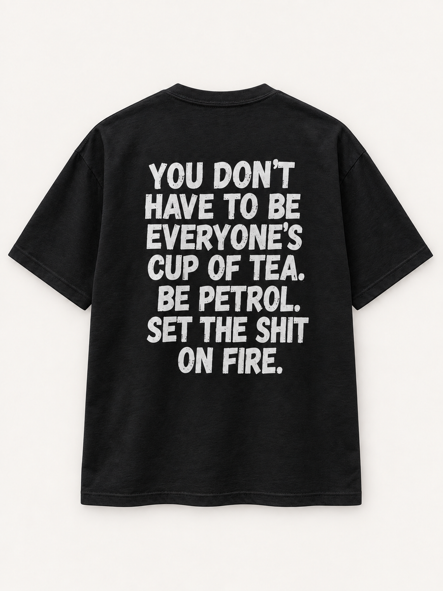 Be Petrol Tee — studio mockup