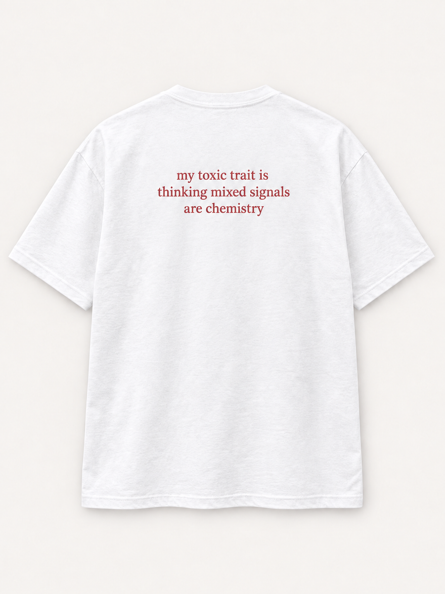 Mixed Signals Are Chemistry Tee — studio mockup