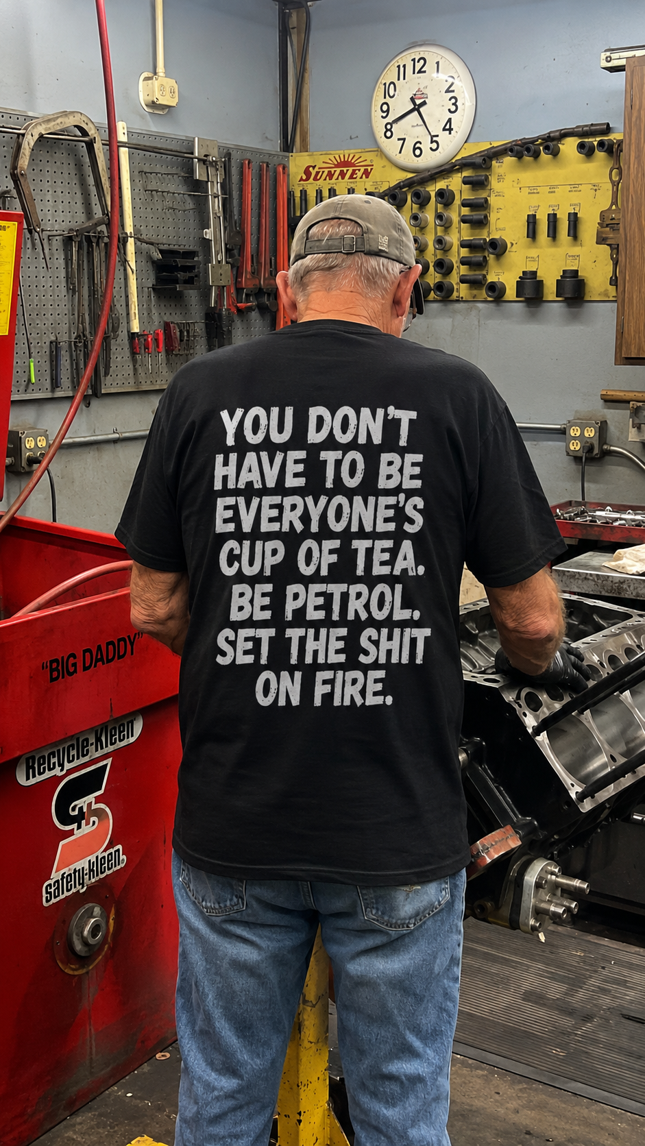 Be Petrol Tee — original photo