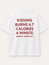 Kissing Burns Calories Tee — studio mockup