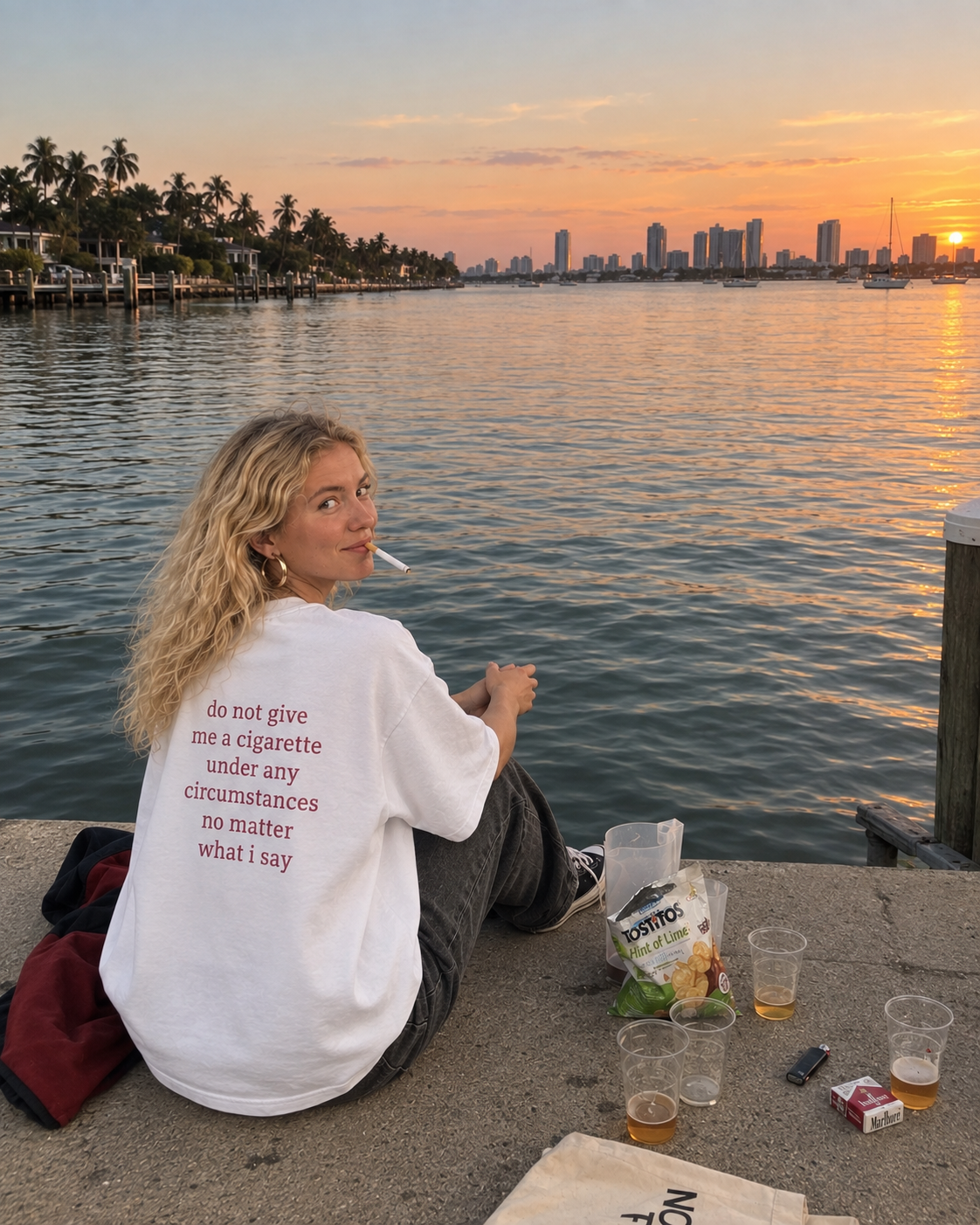 Do Not Give Me a Cigarette Tee — original photo