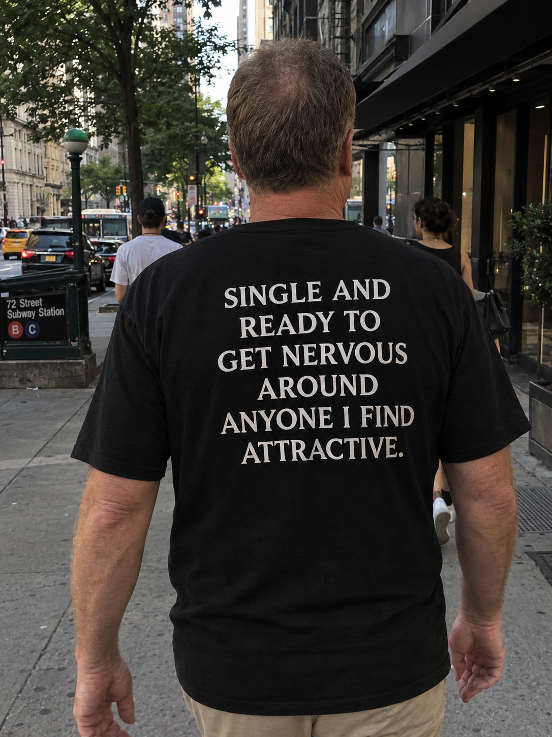 Single and Ready to Get Nervous Tee — original photo
