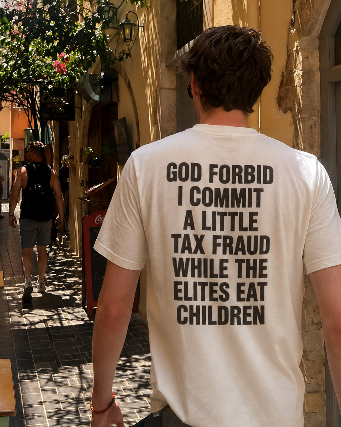 God Forbid — Tax Fraud Tee — original photo